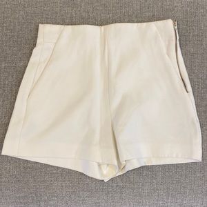 Zara women white shorts